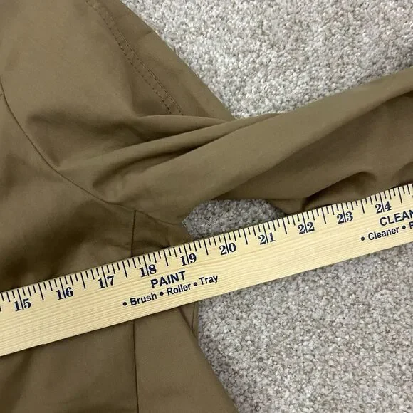 J CREW Factory Double Breasted Trench Coat Jacket Khaki Tan Women's Size 6 - Picture 11 of 11